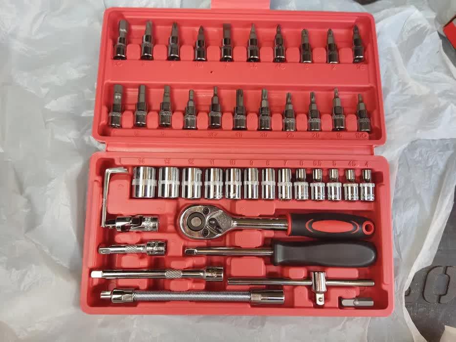 Комплект инструментов PCS SOCKET WRENCH SET для ремонта в пластиковом кейсе 46 дет. (28337653) - фото 4 Комплект инструментов PCS SOCKET WRENCH SET для ремонта в пластиковом кейсе 46 дет. (28337653) - фото 4