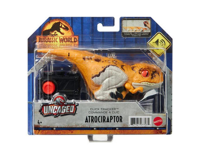 Інтерактивна фігурка Jurassic World Dominion Uncaged Atrociraptor Orange Dinosaur With Click Tracker Інтерактивна фігурка Jurassic World Dominion Uncaged Atrociraptor Orange Dinosaur With Click Tracker