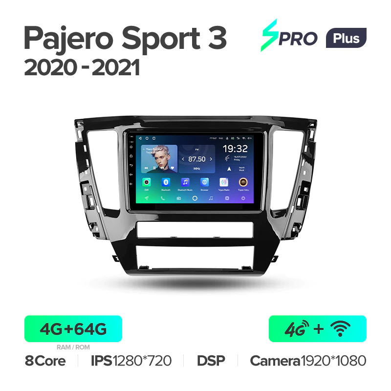 Автомагнитола штатная Teyes SPRO Plus для Mitsubishi Pajero Sport 3 2020-2021 Android SPRO PLUS 4/64G Wi-Fi/4G - фото 2