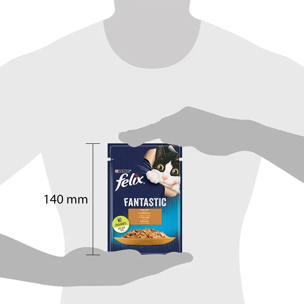 Вологий корм для котів Felix Fantastic індичка 85 г (7613039832516) - фото 3 Вологий корм для котів Felix Fantastic індичка 85 г (7613039832516) - фото 3