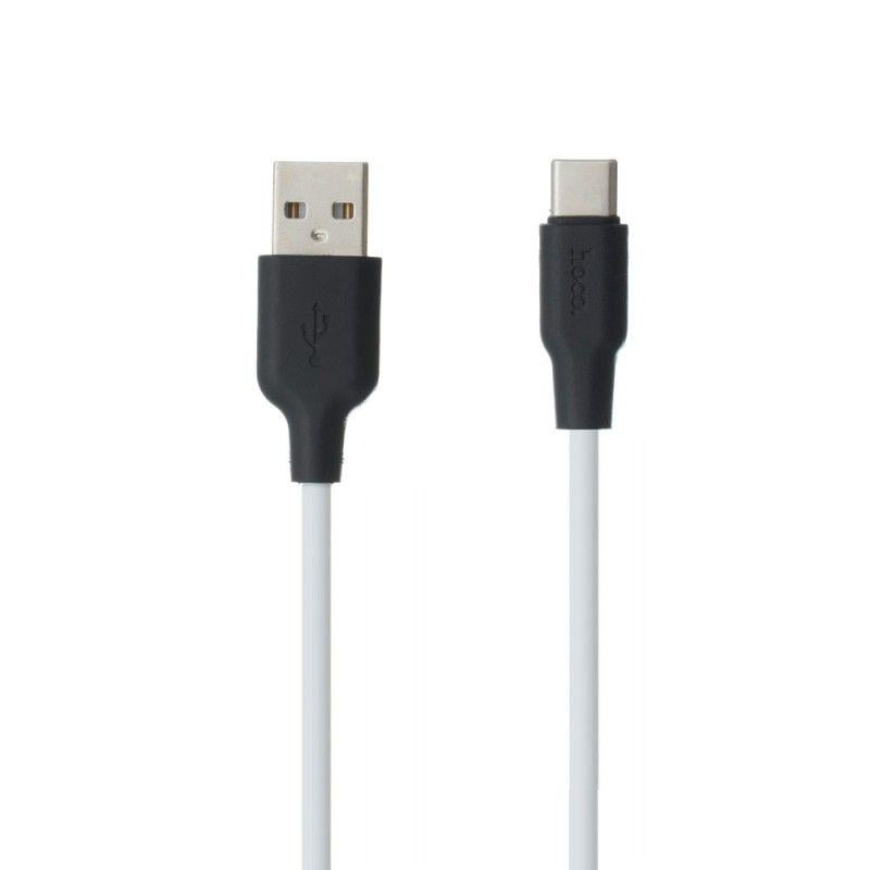 Кабель силиконовый Hoco X21 сверхпрочный USB Type-C White (15010)