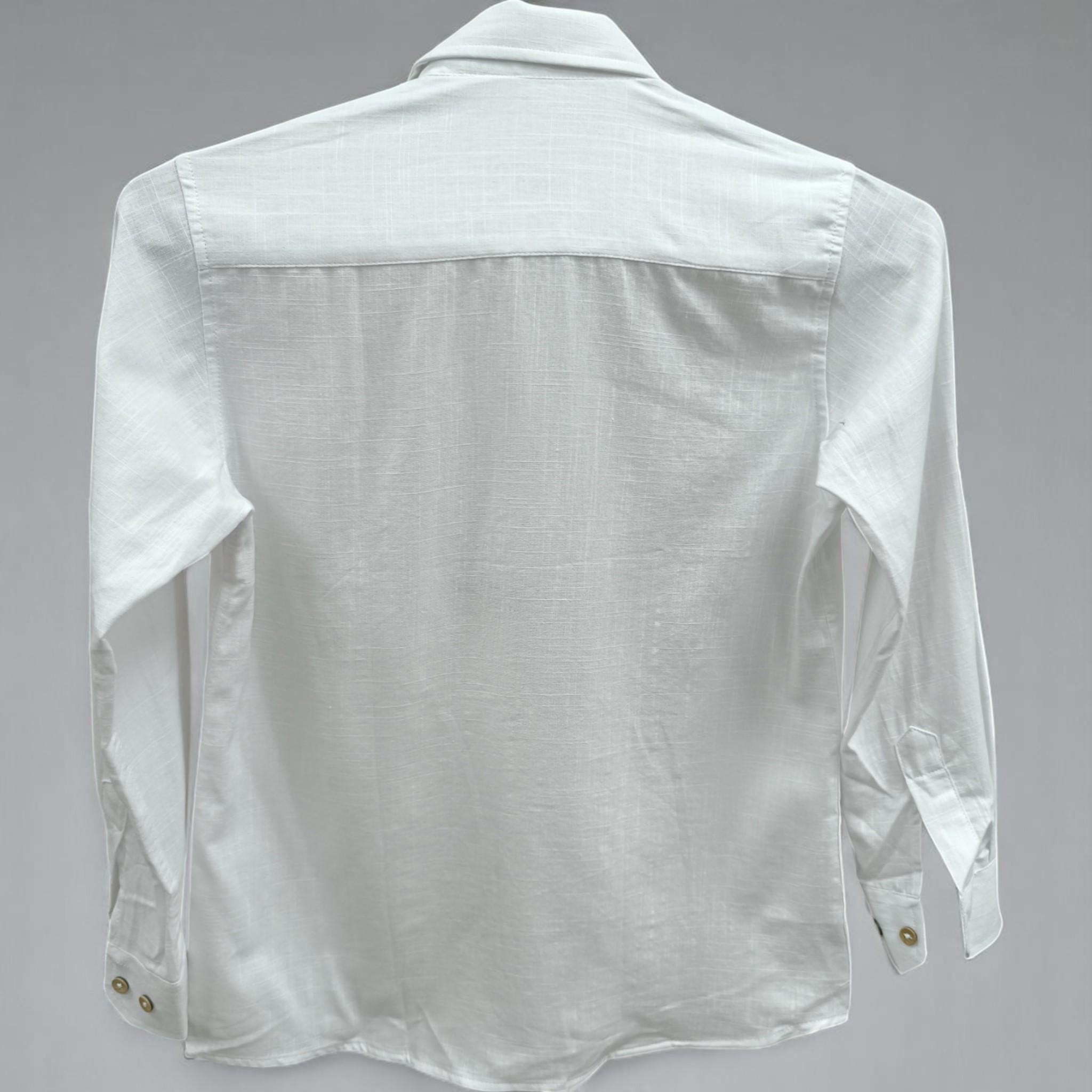 Сорочка для хлопчика Woorage 5469 лляна довгий рукав 122 см White (B_5469White/122) - фото 3