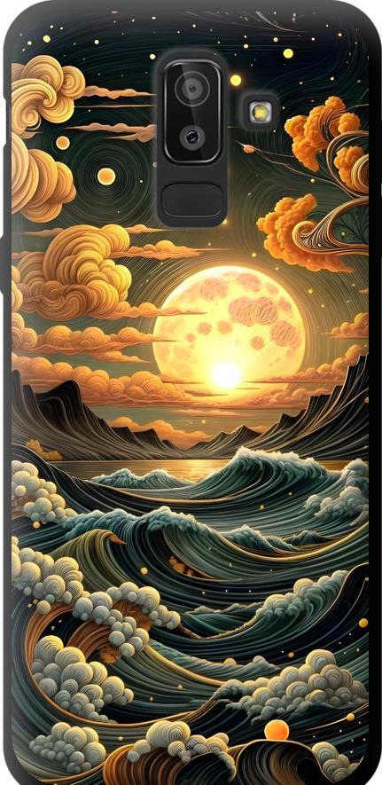 Чехол на Samsung Galaxy J8 2018 Арт волны (6332b-1511-42517)