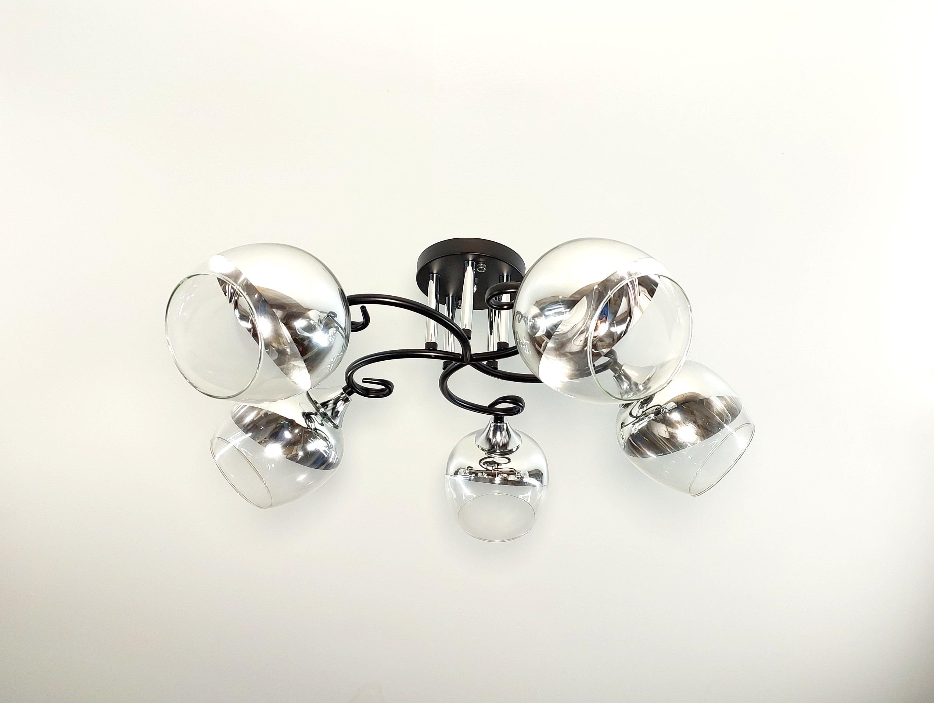 Люстра потолочная на 5 плафонов Черный (4097/5)