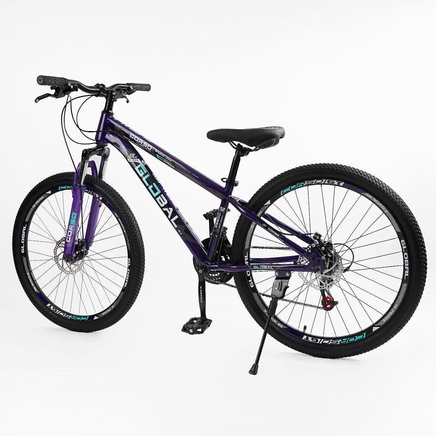 Велосипед горный Corso Global 26"/13" Фиолетовый (509998385) - фото 3