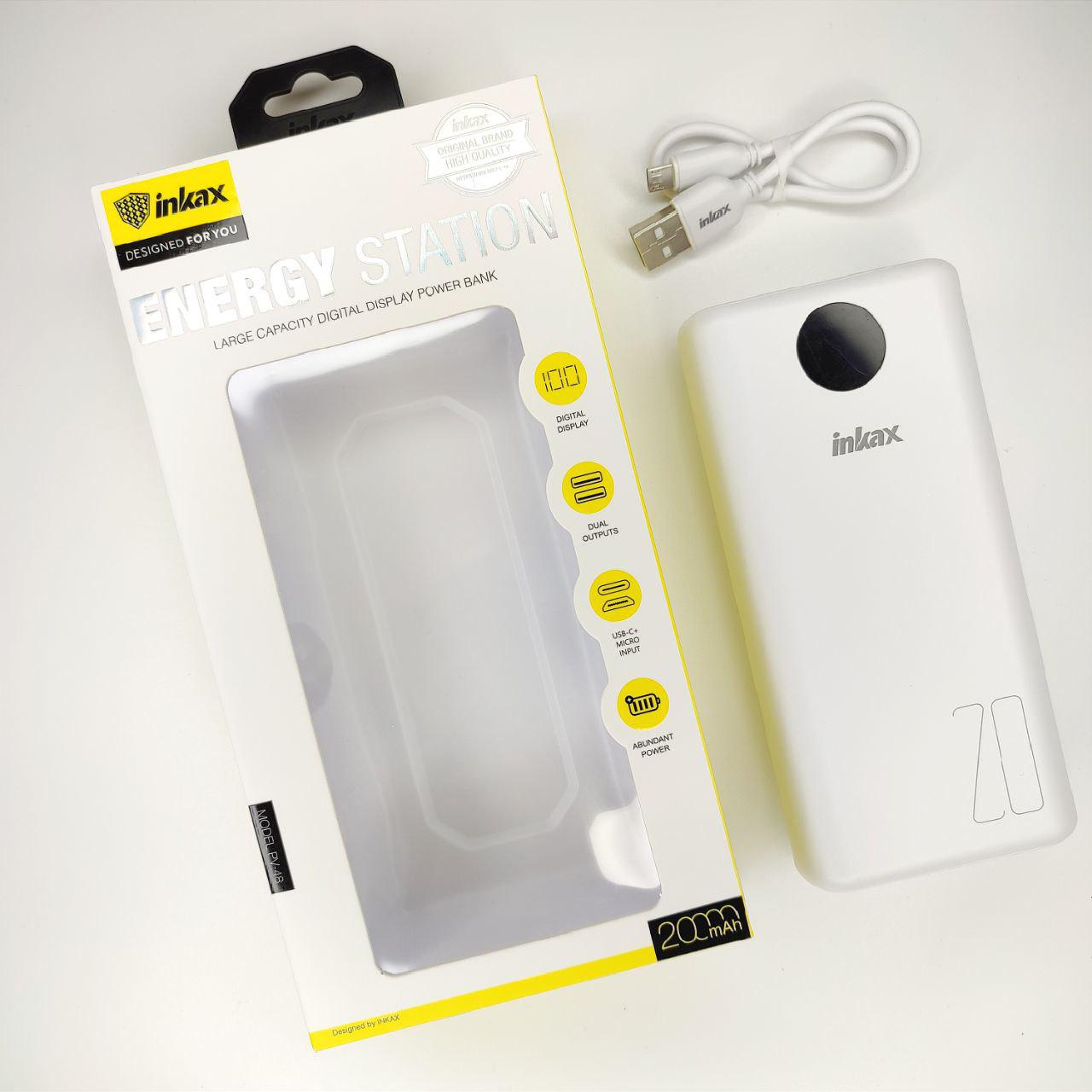 Повербанк Inkax PV-48 20000 mAh с циферблатом без шнура 2 выхода (1128)