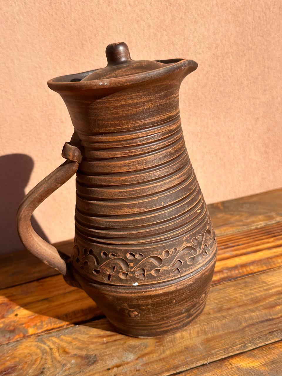 Компотник із червоної глини 1,5 л (2537955832) - фото 3