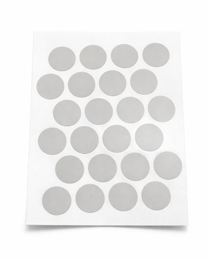 Заглушка самоклеюча меблева WEISS на мініфікс d 20 мм 24 шт./лист Кашемір Сірий (ZG0824)