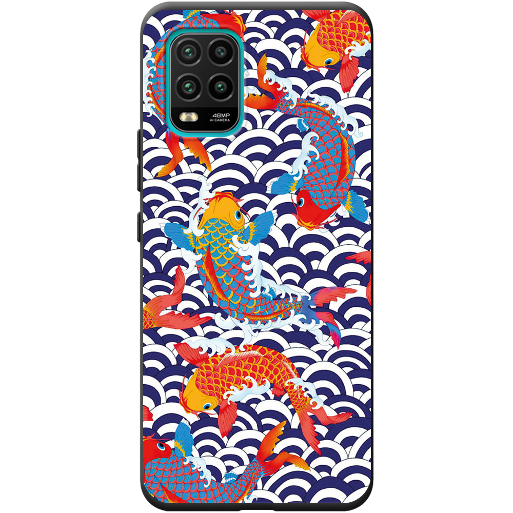 Чехол с рисунком Boxface Xiaomi Mi 10 Lite Koi Fish Черный силикон (39438-up2477-41940)