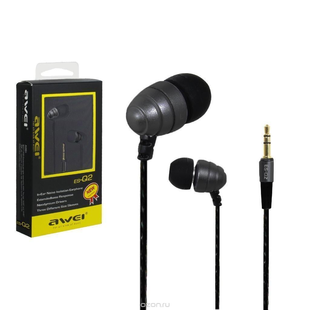 Наушники Awei ES-Q2 Black - фото 2 Наушники Awei ES-Q2 Black - фото 2