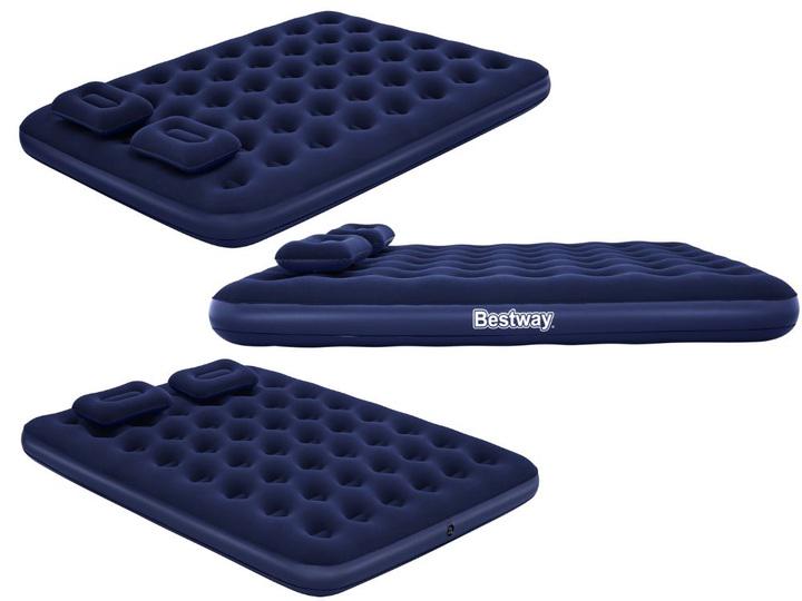 Матрас надувной Bestway с насосом и двумя подушками 203х152х22 см. (67374) - фото 2 Матрас надувной Bestway с насосом и двумя подушками 203х152х22 см. (67374) - фото 2