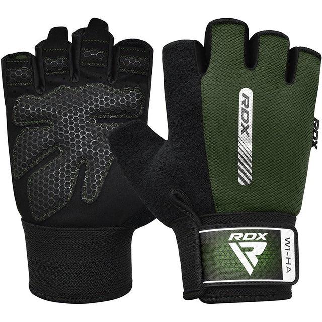 Перчатки для фитнеса RDX W1 Half Army L Green