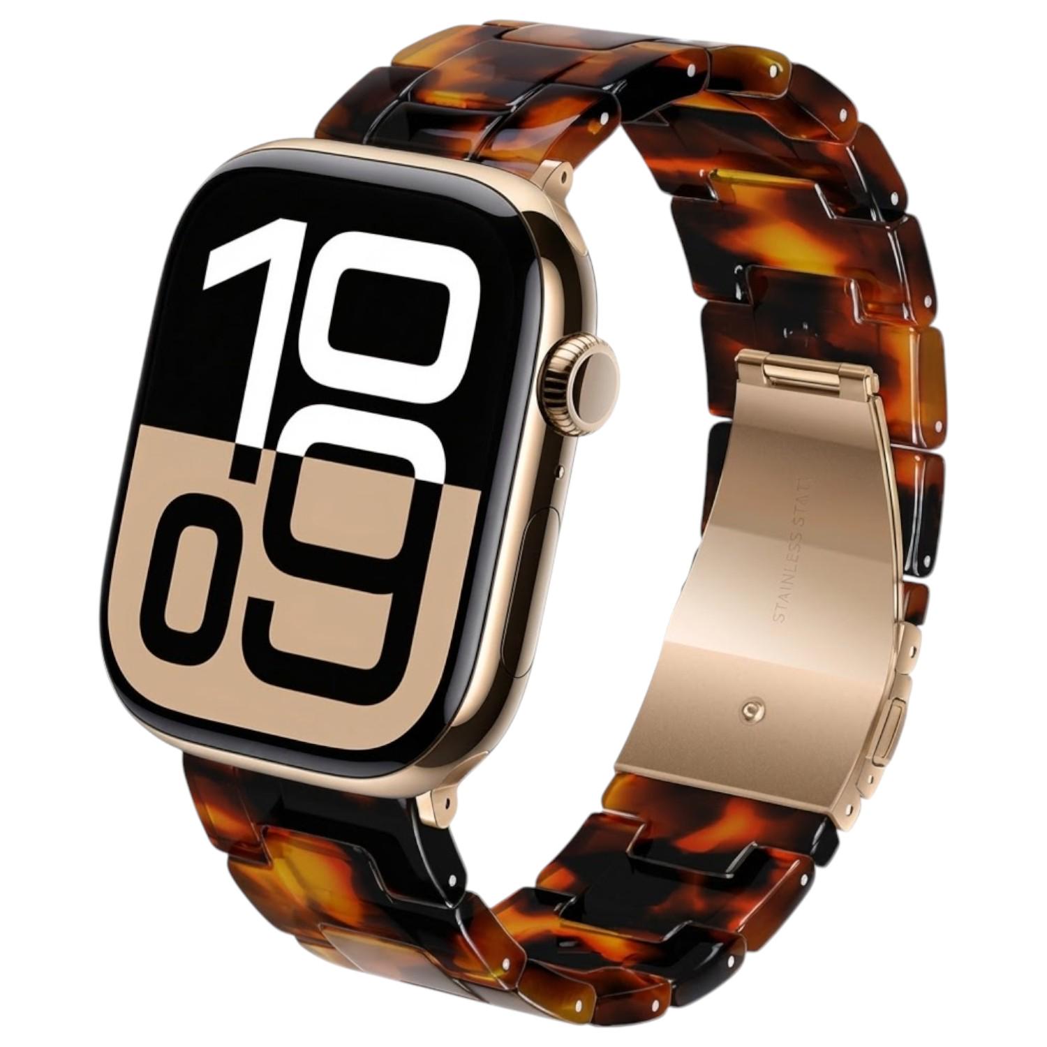 Ремінець Hoco WA36 Elegant series для смарт-годинників смола/метал регульований Чорно-помаранчевий (31232645)