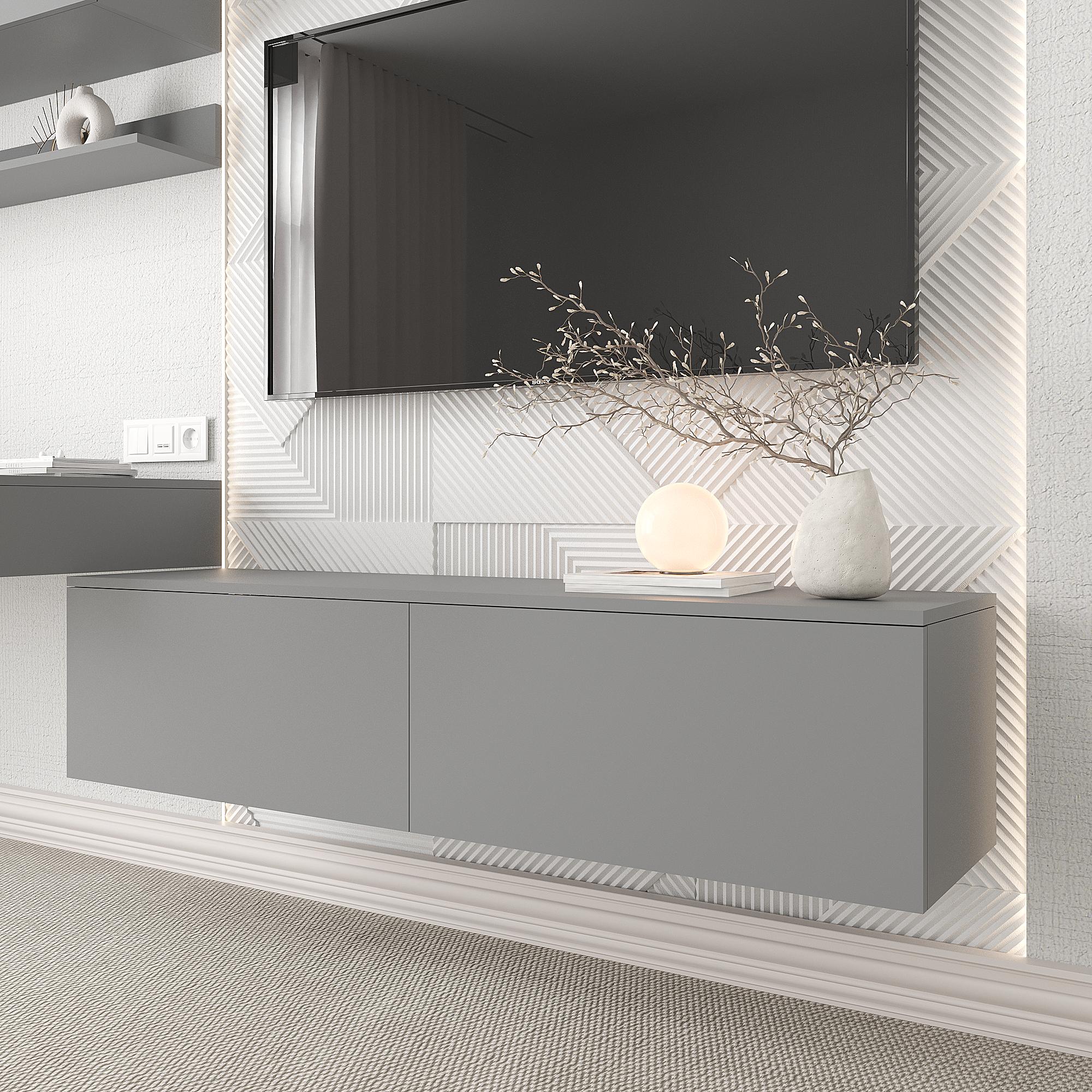 Тумба під телевізор Ейр ТУ-ТВ Ейр 330х1400х350 мм Антрацит