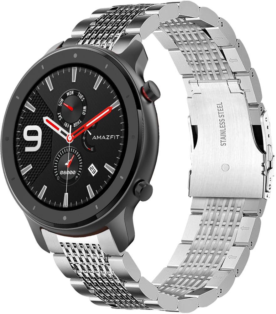 Ремешок металлический Gripix для Amazfit GTR 47 мм Silver (42059-59)