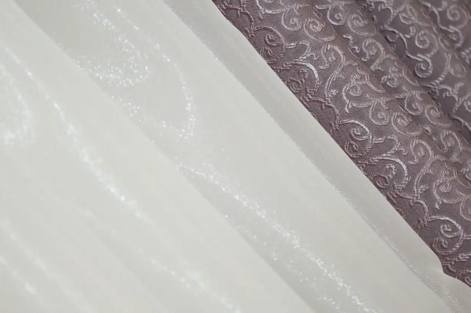 Фіранка кухонна 400х170 см Пудровий/Молочний (111к) - фото 5 Фіранка кухонна 400х170 см Пудровий/Молочний (111к) - фото 5