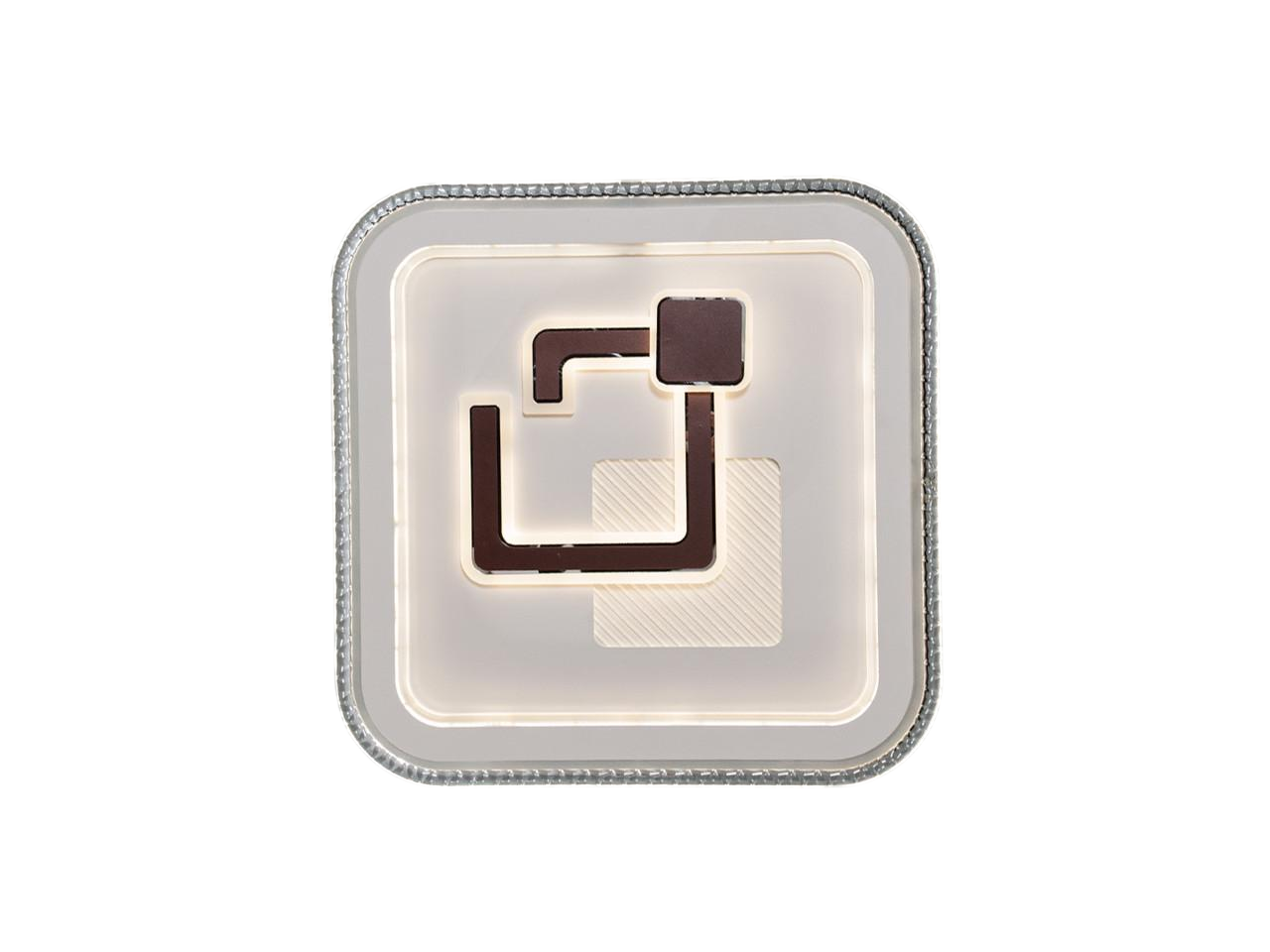 Люстра светодиодная с димером для гостиной MX1700-480x480D WH+CF 125 Вт Белый-коричневый (2667336382)