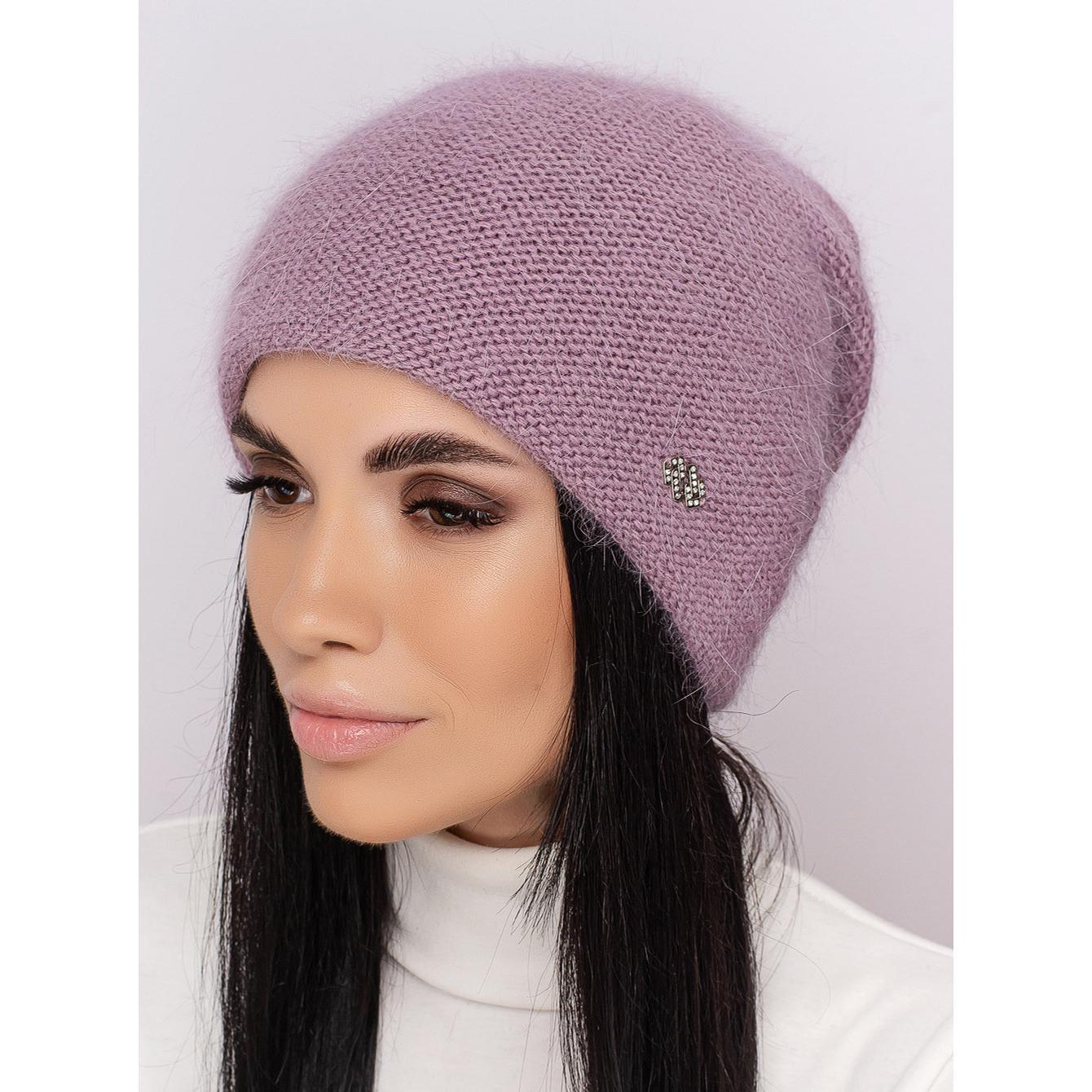 Шапка женская двойная ангоровая Leks Веселка one size Лиловый - фото 1 Шапка женская двойная ангоровая Leks Веселка one size Лиловый - фото 1