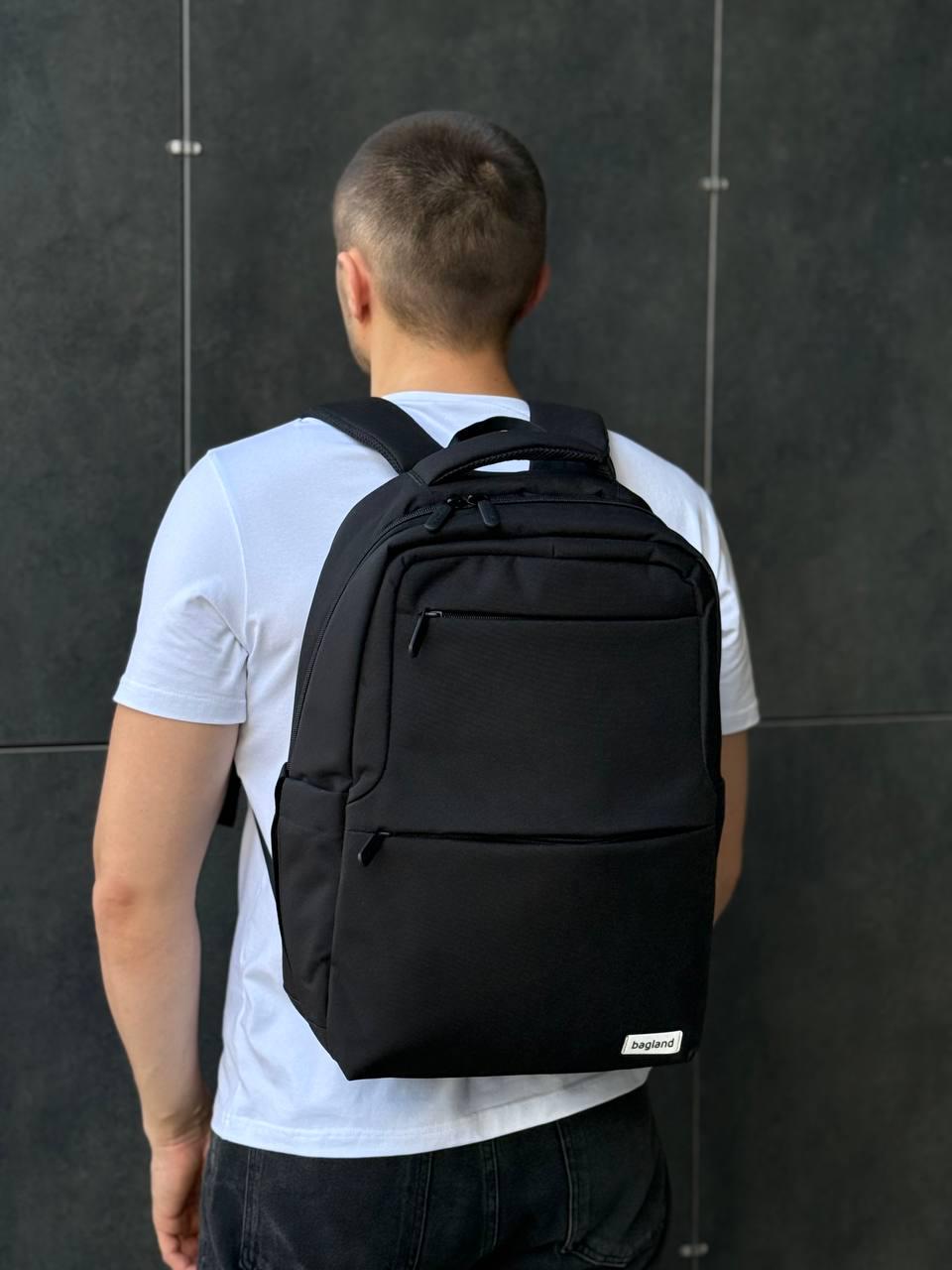 Рюкзак унісекс Bagland Senior для ноутбука 17 л Чорний (11222)
