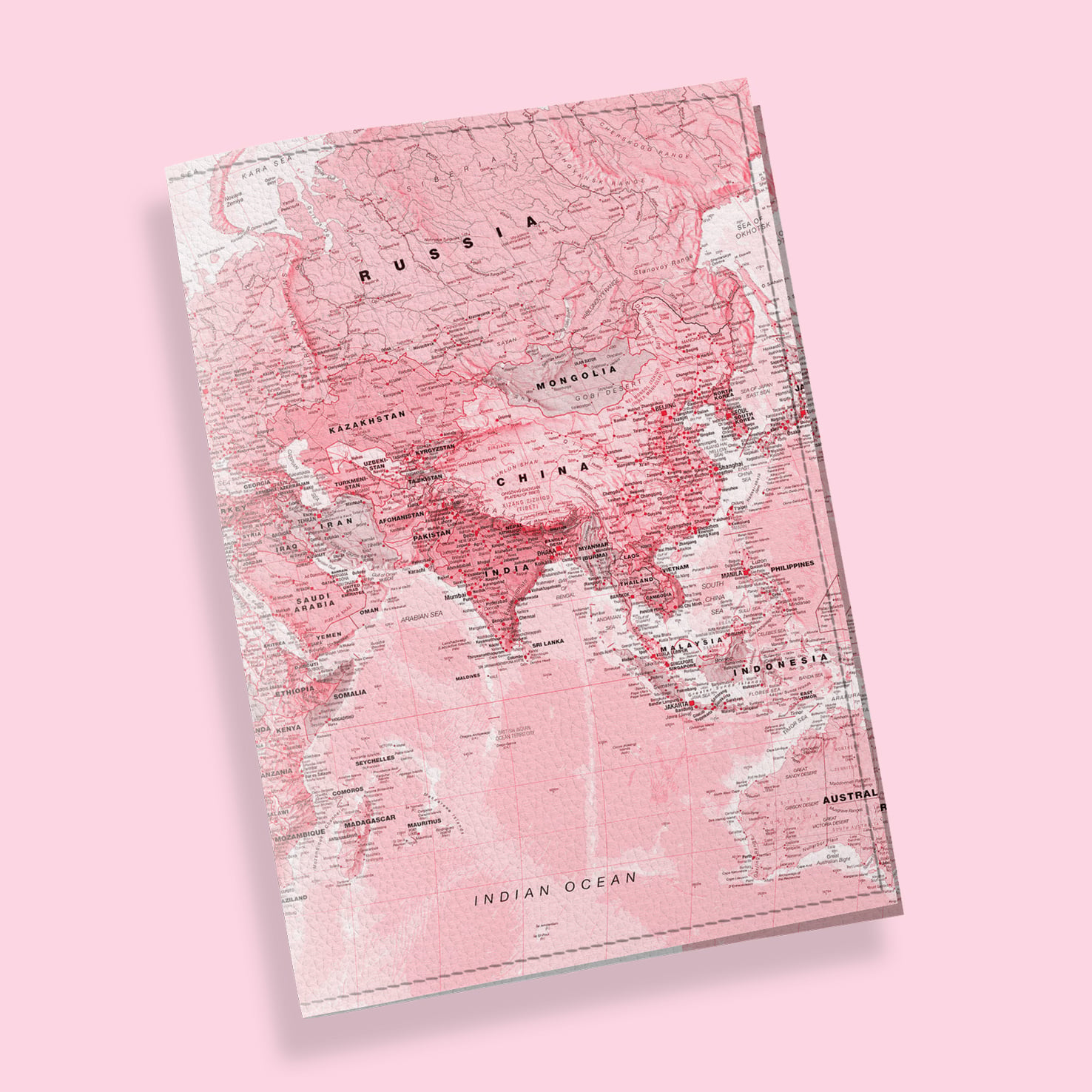 Обложка на паспорт The cover Розовая карта 9,6x13,3 см (906003)