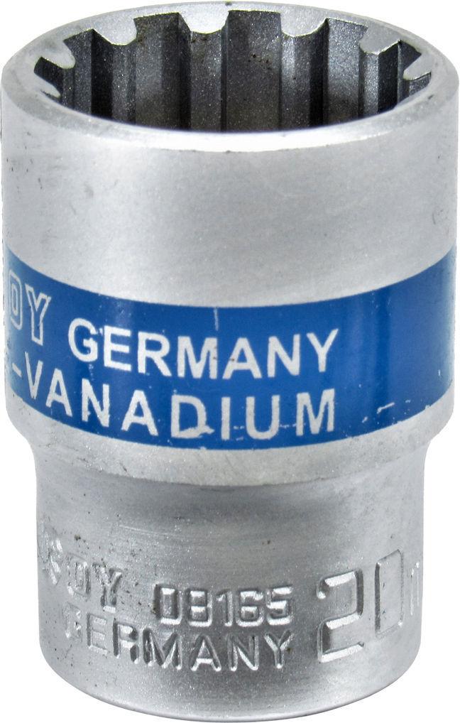 Головка торцевая низкая двенадцатигранная KING ROY Spline 1/2 20 мм (30164-20)