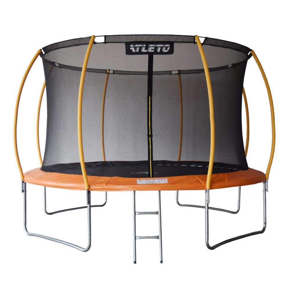 Батут Atleto з внутрішньою сіткою 374 см Помаранчевий (42400493)