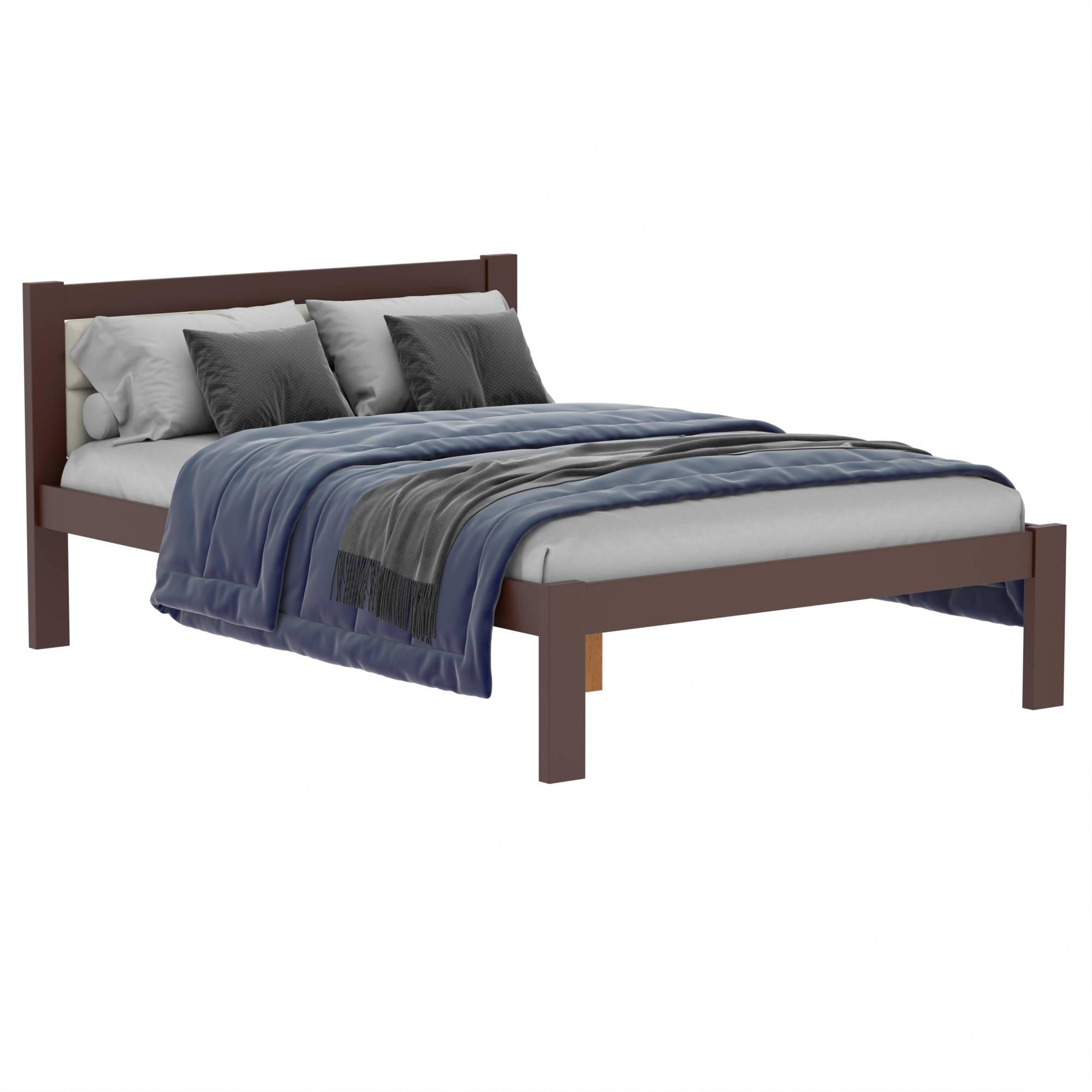 Кровать Квадро J-02 дерево полуторное 140х200 Коричневый (962225) Кровать Квадро J-02 дерево полуторное 140х200 Коричневый (962225)