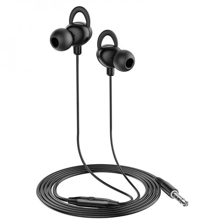 Наушники проводные HOCO Rhyme universal with microphone M103 Black (578926) Наушники проводные HOCO Rhyme universal with microphone M103 Black (578926)