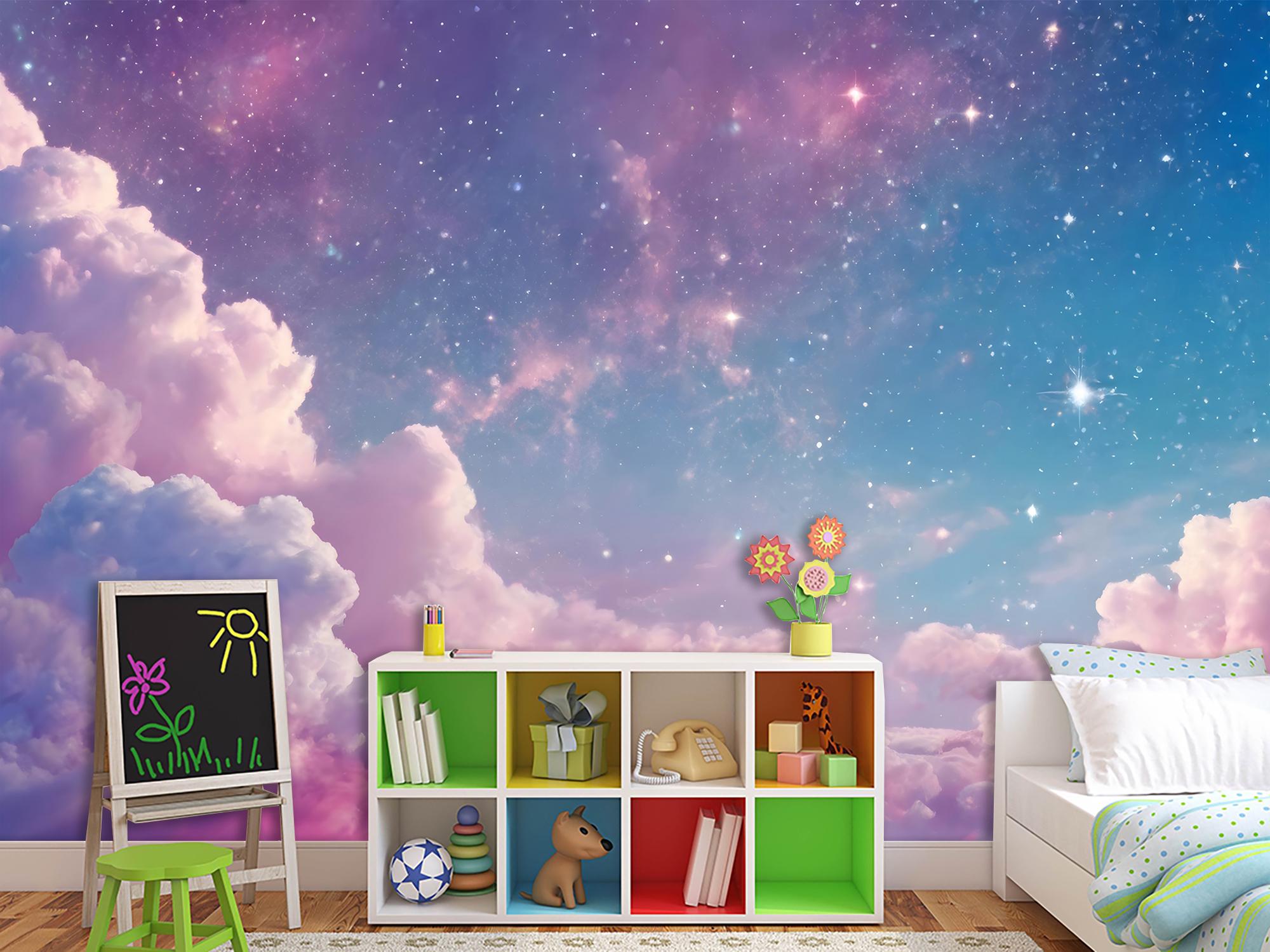 Фотообои флизелиновые Upstream Сказочные фиолетовые облака 315х210 см (S5KID-075/5) - фото 4