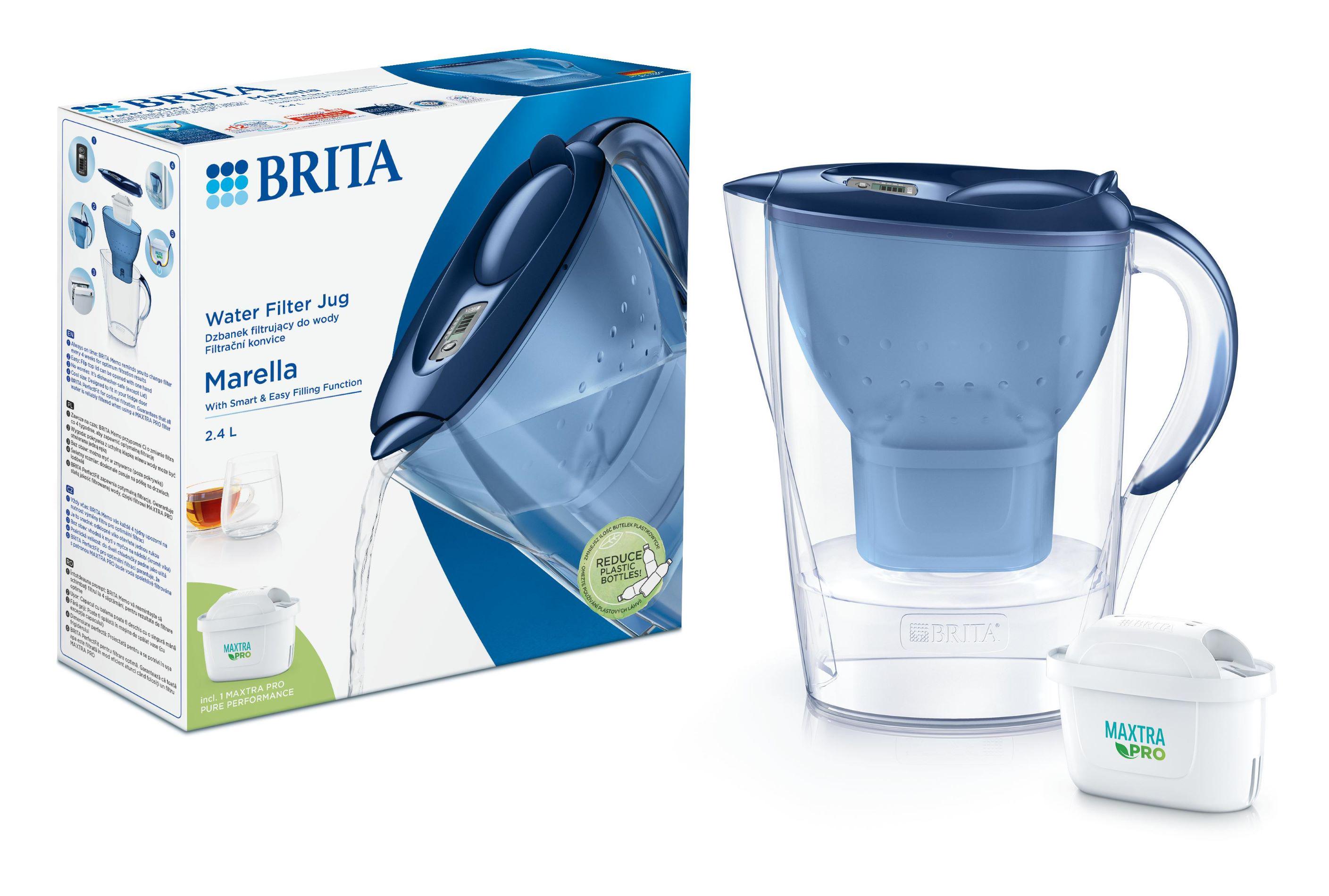 Фильтр для питьевой воды-кувшин BRITA 1052799 Marella Memo MXPro 2,4 л Синий - фото 5