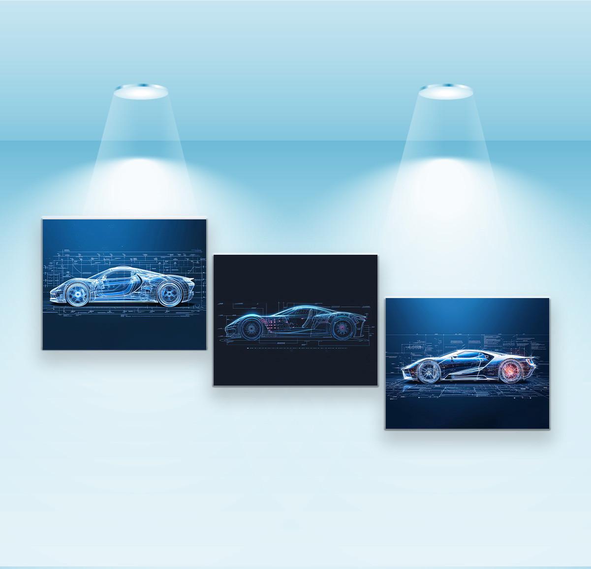 Набор постеров Riviera Blanca Technical drawing 3 шт. (PS-146)