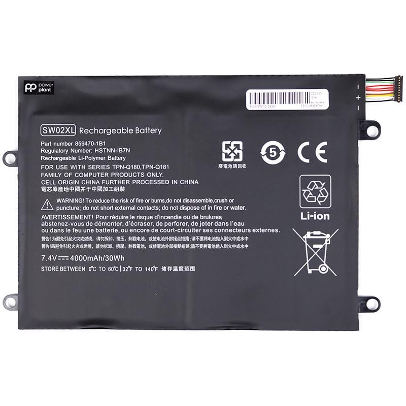 Аккумулятор Power для ноутбуков HP X2 210 G2 SW02XL 7,4V 4000 mAh (2477884994)