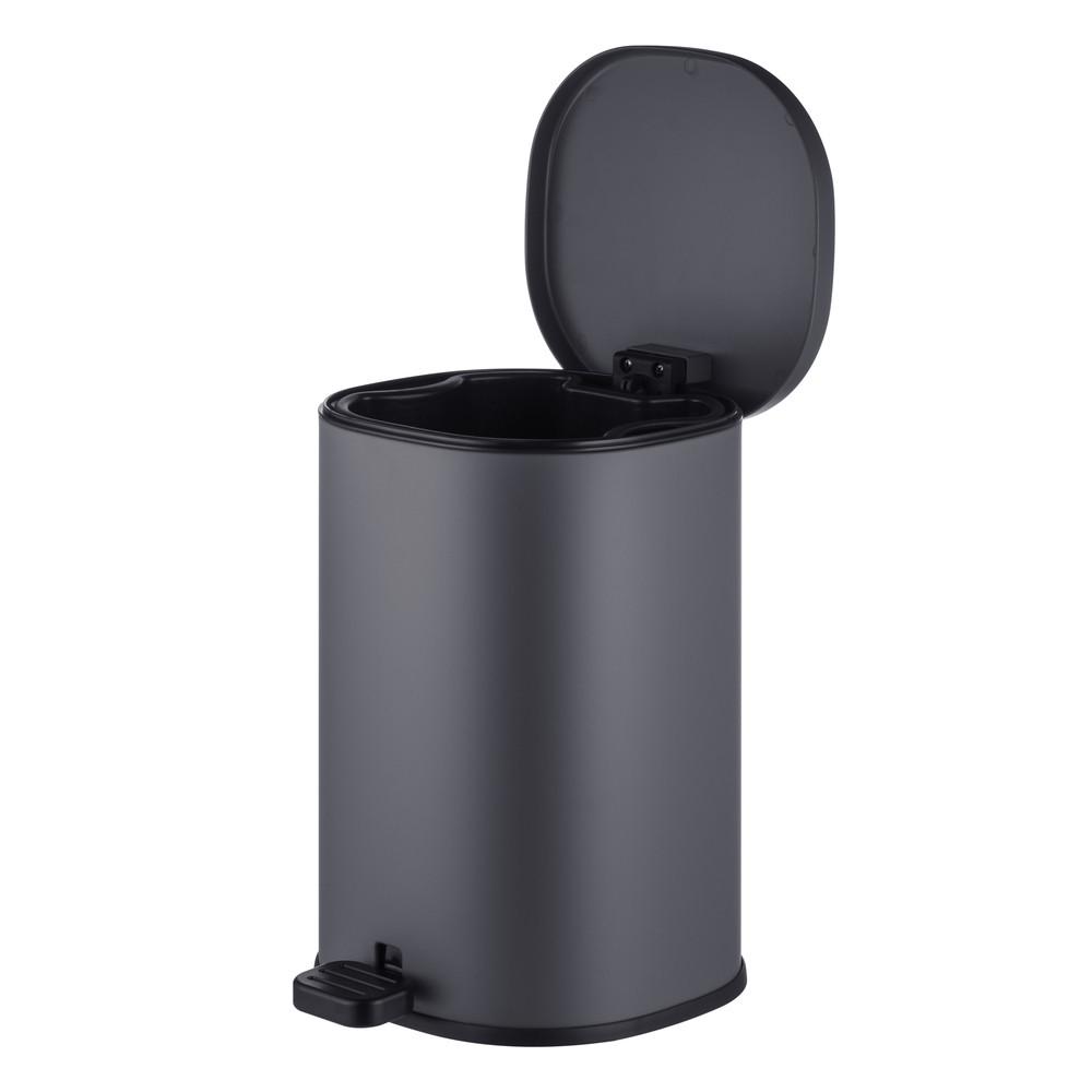 Мусорное ведро MIXXUS Premium Olivary-TC0105 с плавным закрытием овальное 5 л Графитовый (MI7063) - фото 5 Мусорное ведро MIXXUS Premium Olivary-TC0105 с плавным закрытием овальное 5 л Графитовый (MI7063) - фото 5