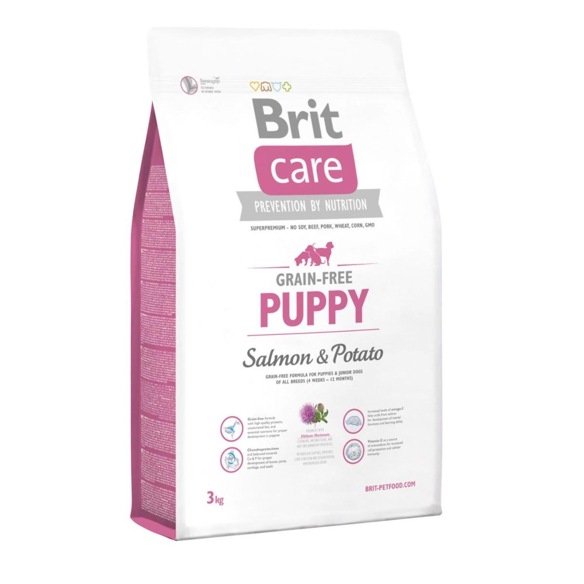 Корм сухой Brit Care GF Puppy Salmon&Potato для щенков 3 кг (8595602510061) - фото 1