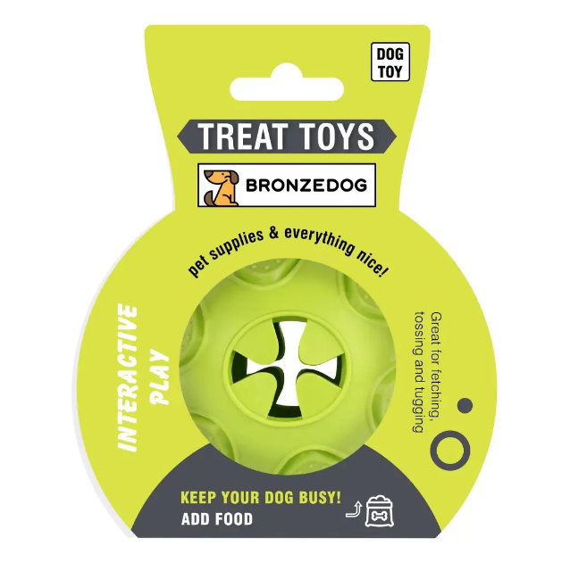 Іграшка для собак BronzeDog SMART мотиваційний м'яч 7х9 см Салатовий (1R0360)