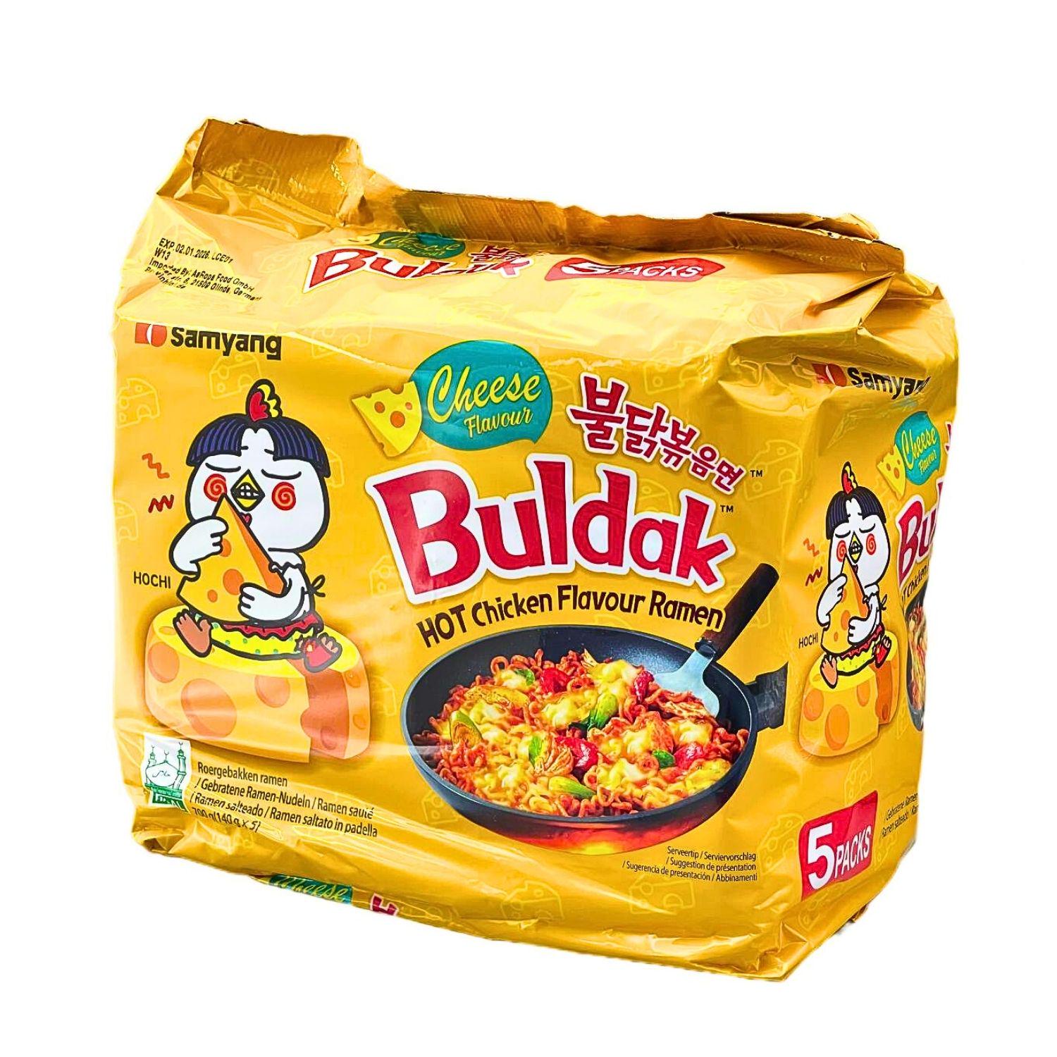 Локшина гостра Buldak Samyang Ramen Cheese Chicken з сирним соусом 140 г 5 шт. (BUL-C-C-5)