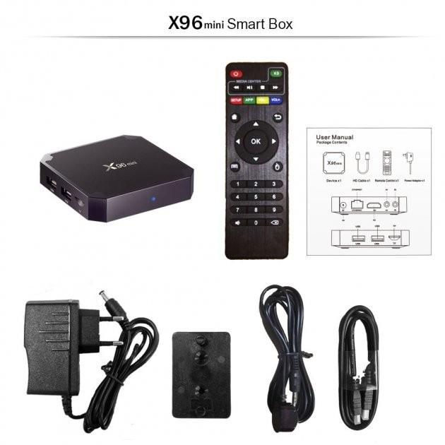 Смарт приставка медиаплеер Android Smart TV Box X96 Mini 2/16 GB - фото 4