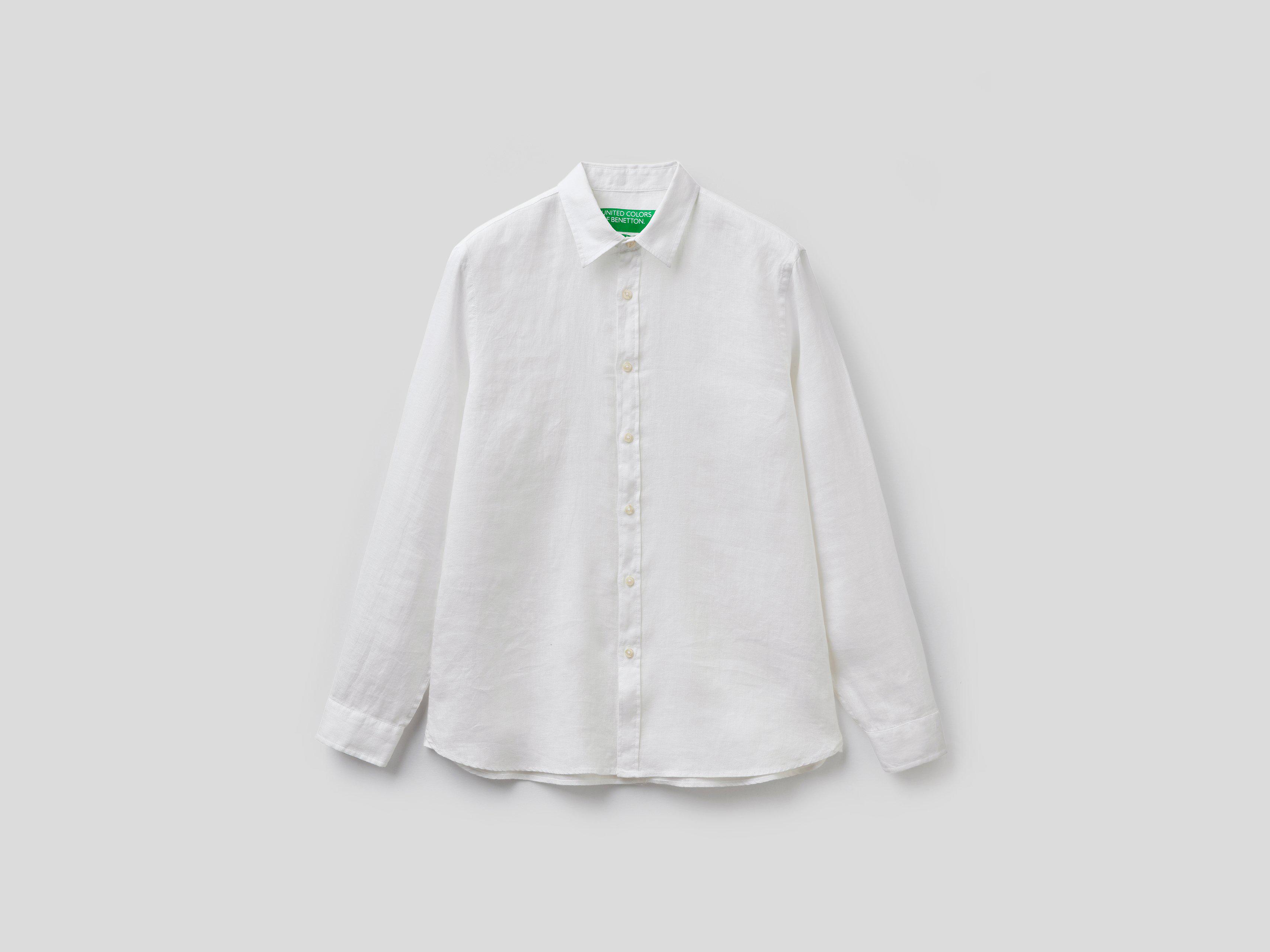Рубашка мужская Benetton 5bku5qjg8 XL Белый - фото 4 Рубашка мужская Benetton 5bku5qjg8 XL Белый - фото 4