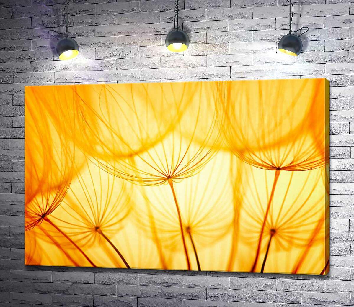 Картина ArtPoster Позолочені парашути насіння кульбаби 130x86 см Модуль №1 (003224)