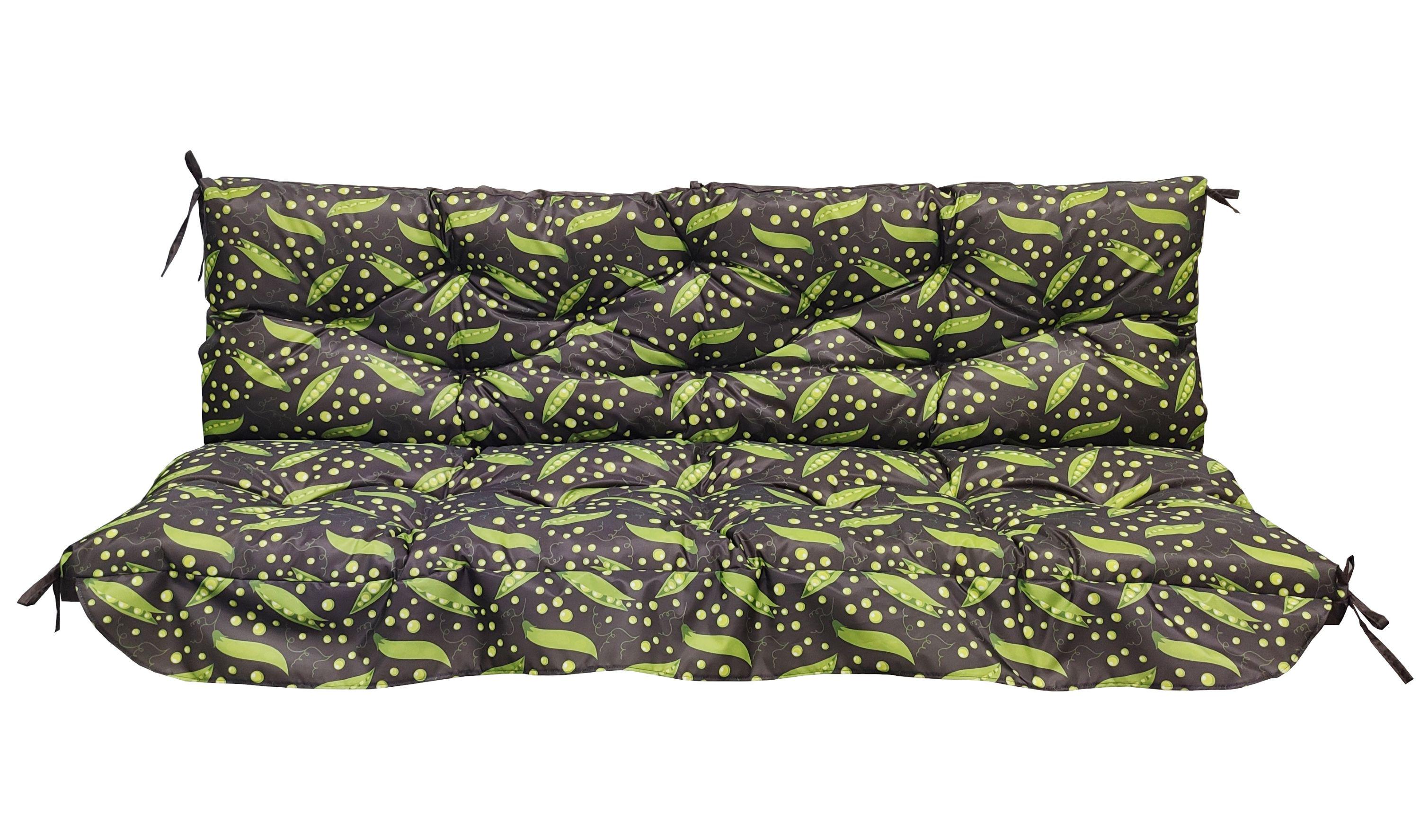 Матрас для качелей eGarden GREEN PEAS водоотталкивающий стеганый 170x110x8 см (5802) - фото 2 Матрас для качелей eGarden GREEN PEAS водоотталкивающий стеганый 170x110x8 см (5802) - фото 2