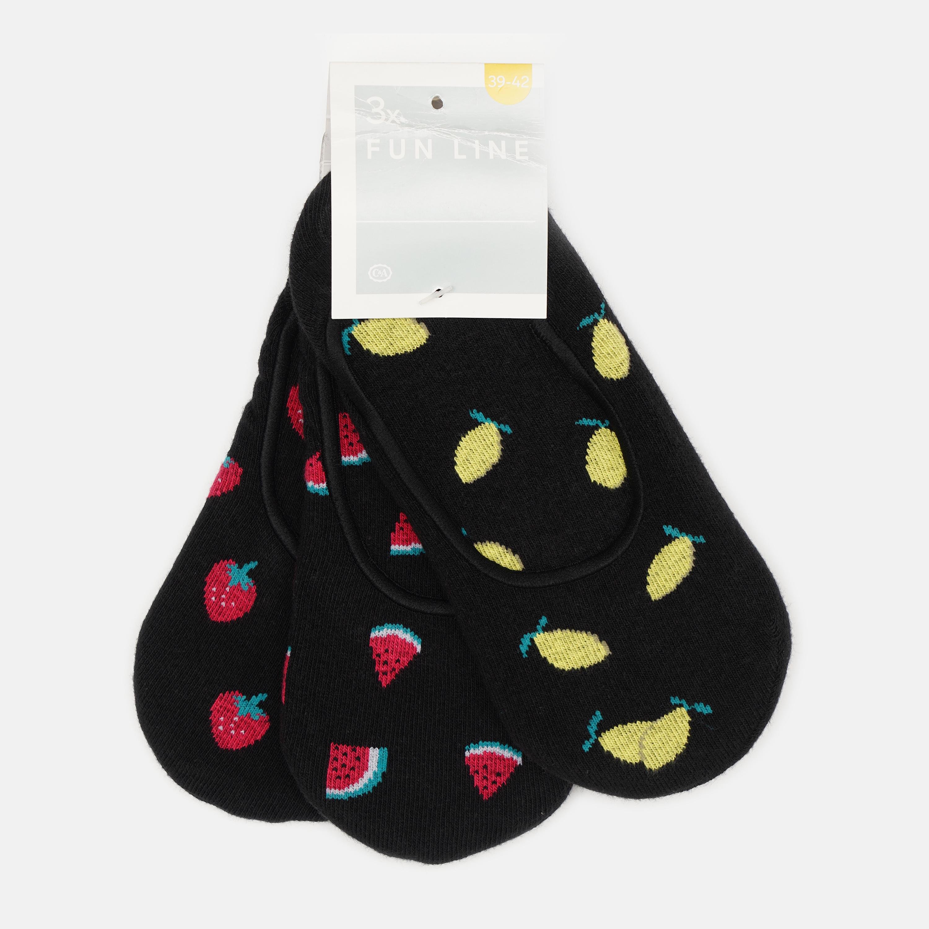 Шкарпетки C&A Принт 3 пари р. 39-42 Чорний (214555441)