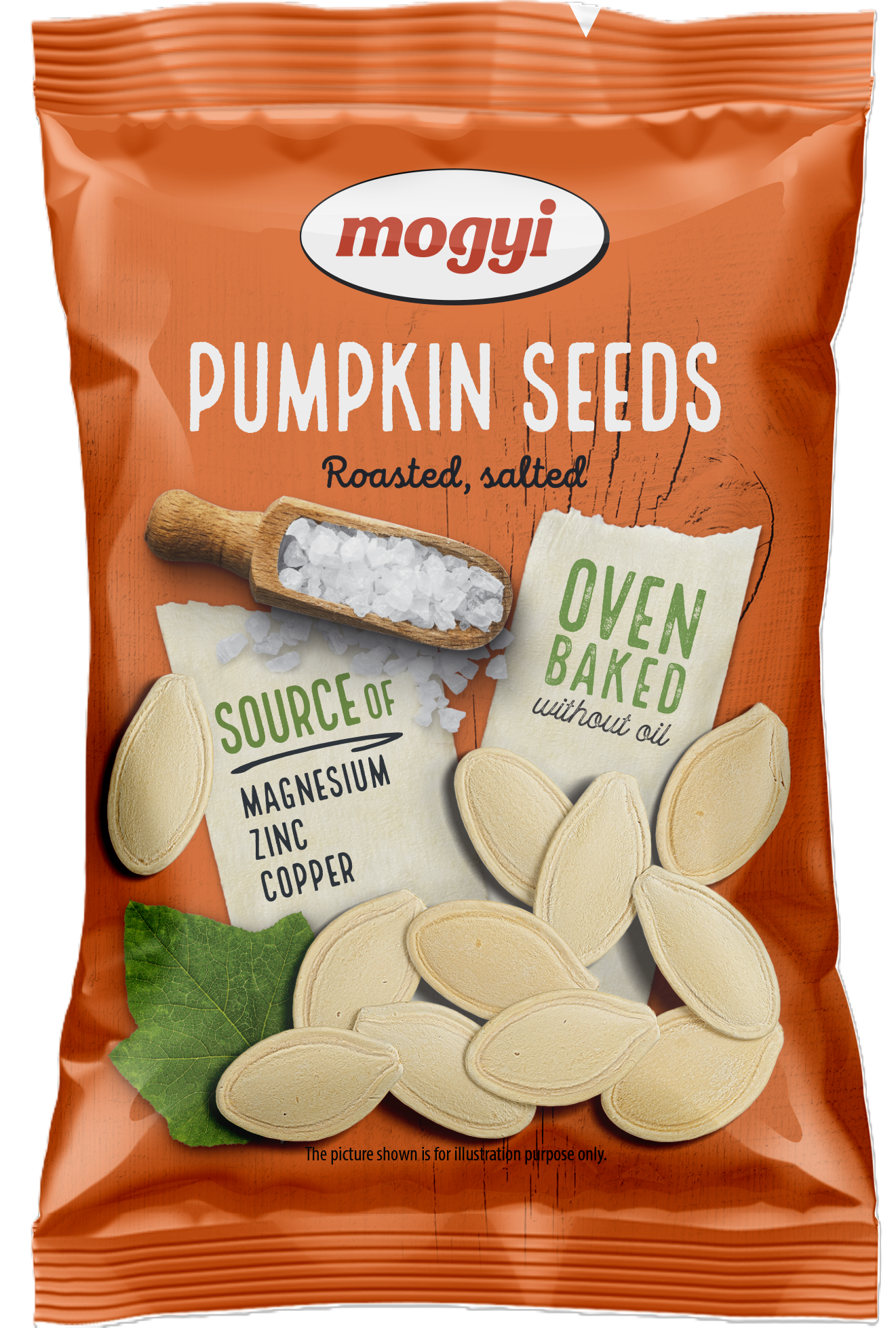 Насіння гарбузове смажене Mogyi не чищене підсолене 50 г (10022)