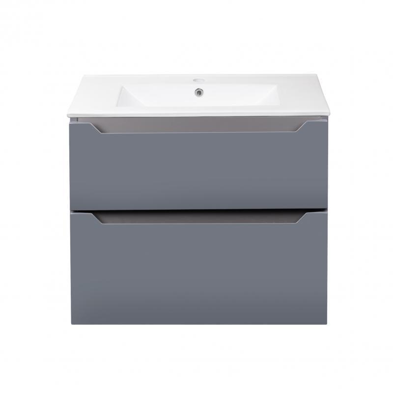 Комплект Q-tap Scorpio 710х585х460 Graphite тумба підвісна + раковина врізна QT1472TPВ7023070CG (13752)