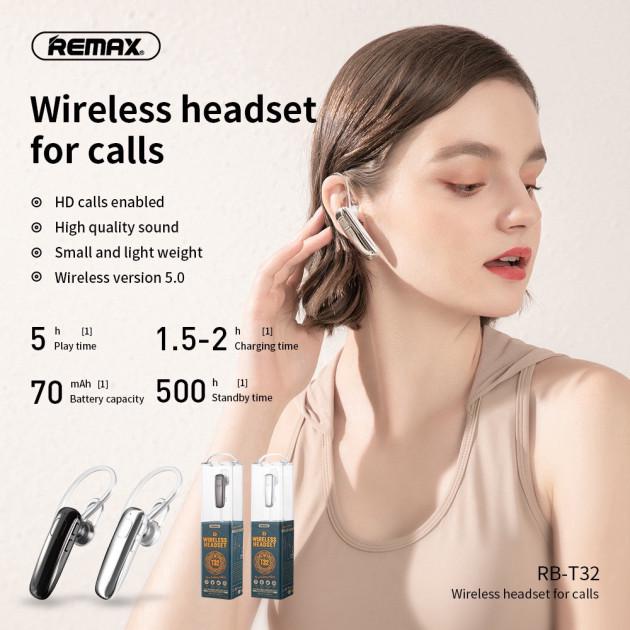 Bluetooth-гарнітура Remax RB-T32 чорний - фото 6