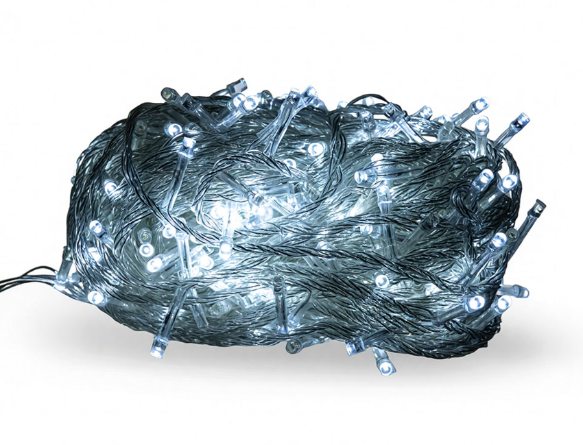 Гирлянда нить 220 LED 22 м прозрачный провод Белый - фото 3 Гирлянда нить 220 LED 22 м прозрачный провод Белый - фото 3