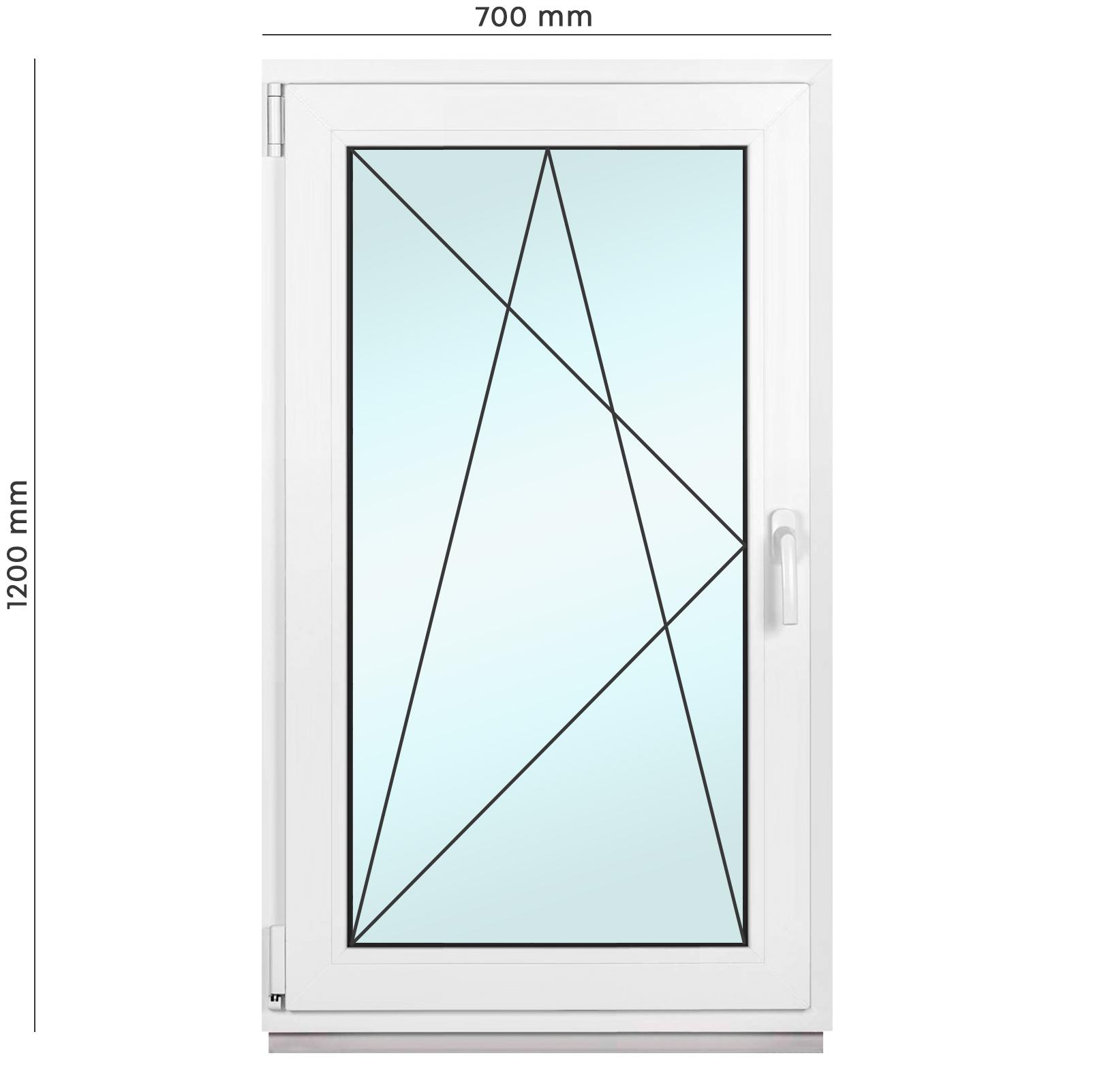 Окно металлопластиковое Framex поворотно-откидное с левым открытием 700х1200 мм Белый - фото 2