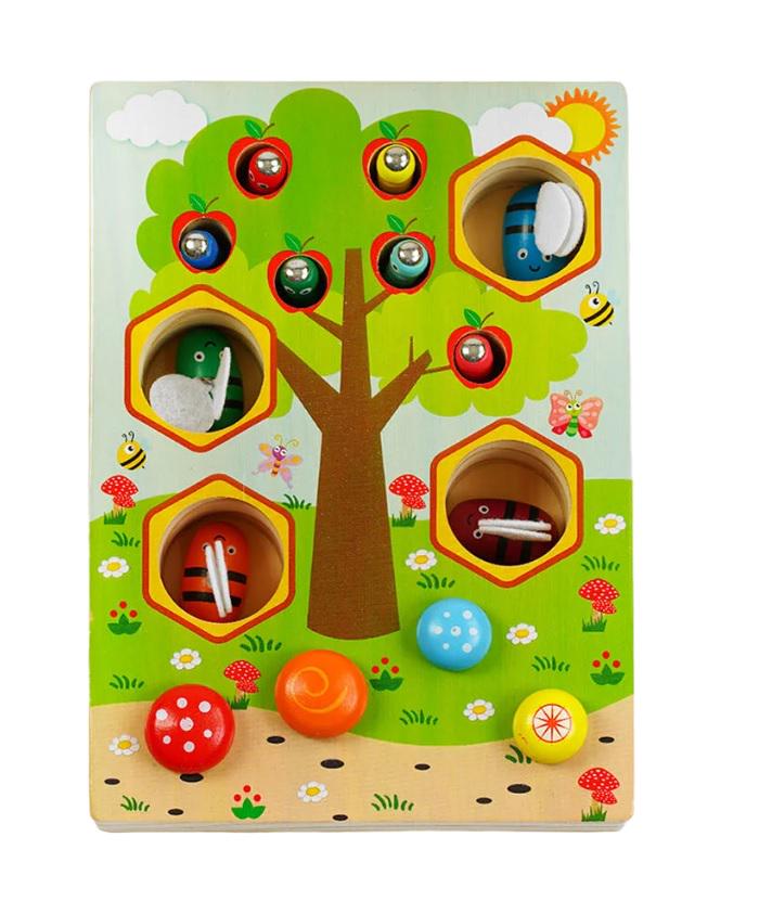 Мультbгра 4FUN Game wood Club Садові пригоди магнітна гра/бджілки/грибочки Multicolor (133663)