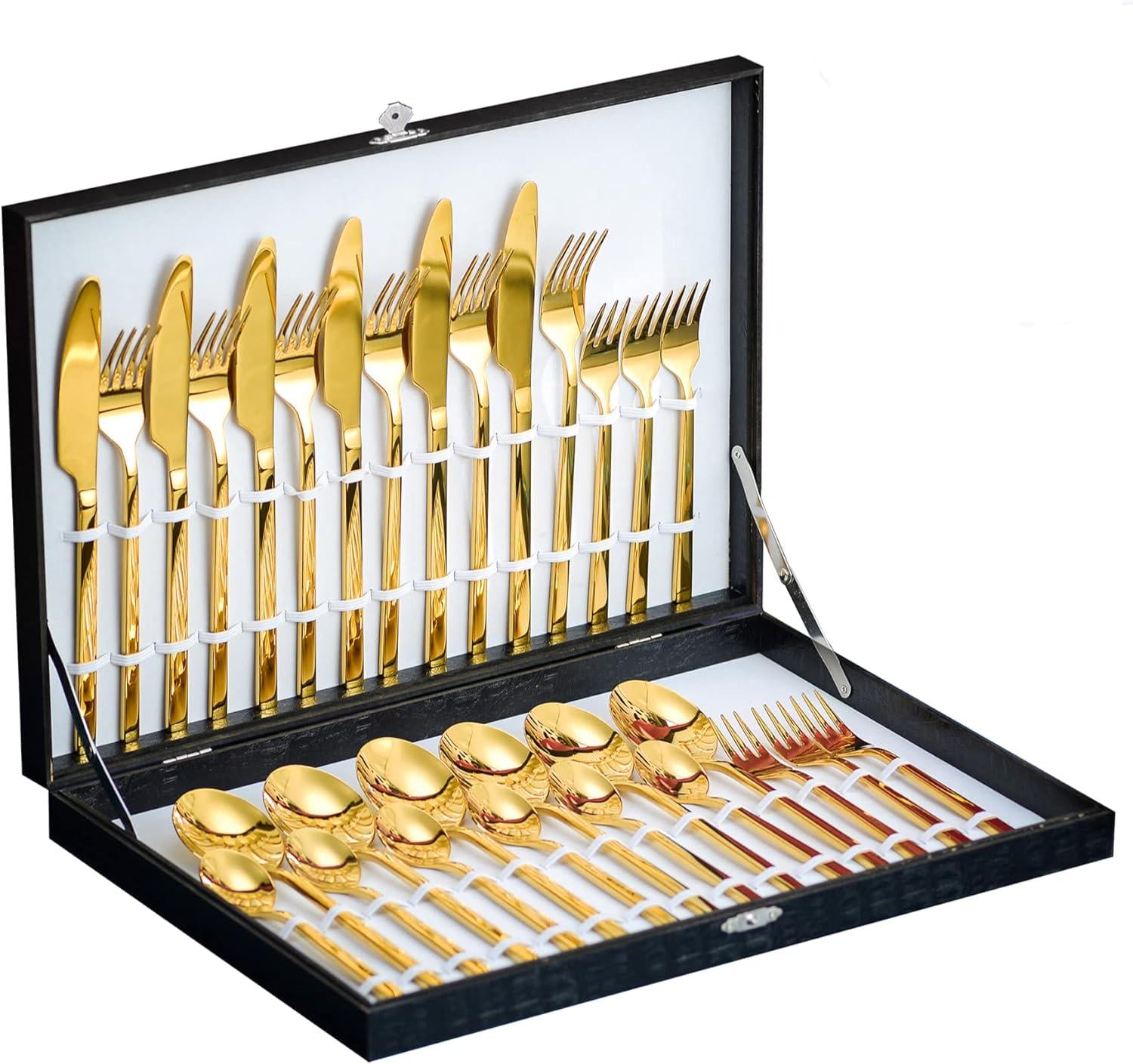 Набор столовых приборов Velaze 30шт. Gold (10/962)