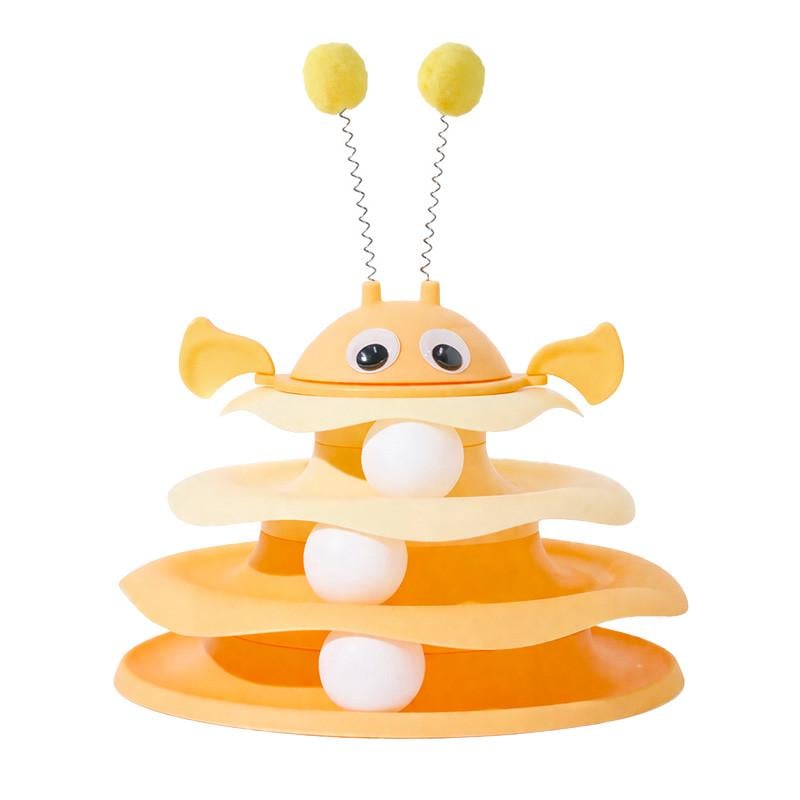 Игрушка для кошек Taotaopets 079906 Башня 3-уровневая интеллектуальная Yellow (34764116)
