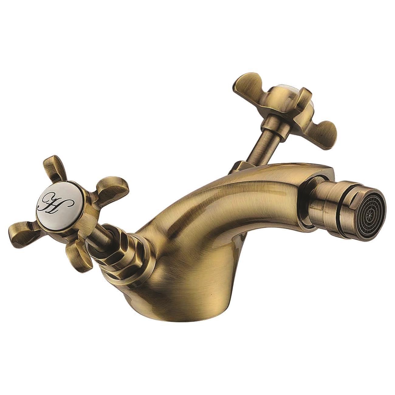 Смеситель для биде Imprese Cuthna Antiqua двухвентильный Бронзовый (52719)